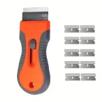 1 Set Glue removal blade With 10 Blades, Telescopic Adjustment Knife, Cleaning Scraper (New)