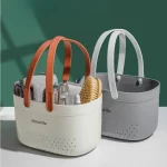 Portable Shower Caddy Basket, Plastic Organizer Storage Tote with Handles Toiletry Bag Bin (New)
