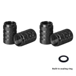 4 Universal Car Wheel Tire Valve Stem Caps Dust Covers Aluminum Tire Wheel (New)