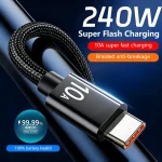 1 1.5 2 3M 10A 240W Super Fast Charging Type C Cable Usb Data Transfer Data (New)