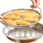 tainless Steel Filter Tray,Reusable Round Mesh Basket,Frying Grilling,Kitchen Strainer,Fruit vegetable water filter basket (New)