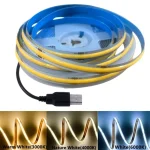 DC5V COB LED Light Strip With USB Power Supply Light 320LED m High Density Flexible (New)