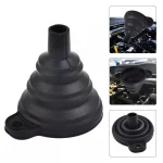 Car Engine Funnel Universal Scalable Silicone Liquid Funnel Washer Fluid Foldable Portable Auto (New)