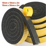 Rubber Self Adhesive Sponge Seal Strip Single Sided Adhesive EVA Black Foam Anti collision (New)