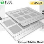 2UUL Multifunction Universal BGA Reballing Stencil 0.3 0.35 0.4 0.5mm (New)