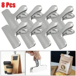8 Stainless Steel Sealing Clip Food Snack Sealing Pocket Clip Vacuum Fresh keeping Clip (New)