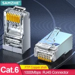 SAMZHE Cat6 RJ45 Connector 8P8C Modular Lan Cable Head Plug (New)