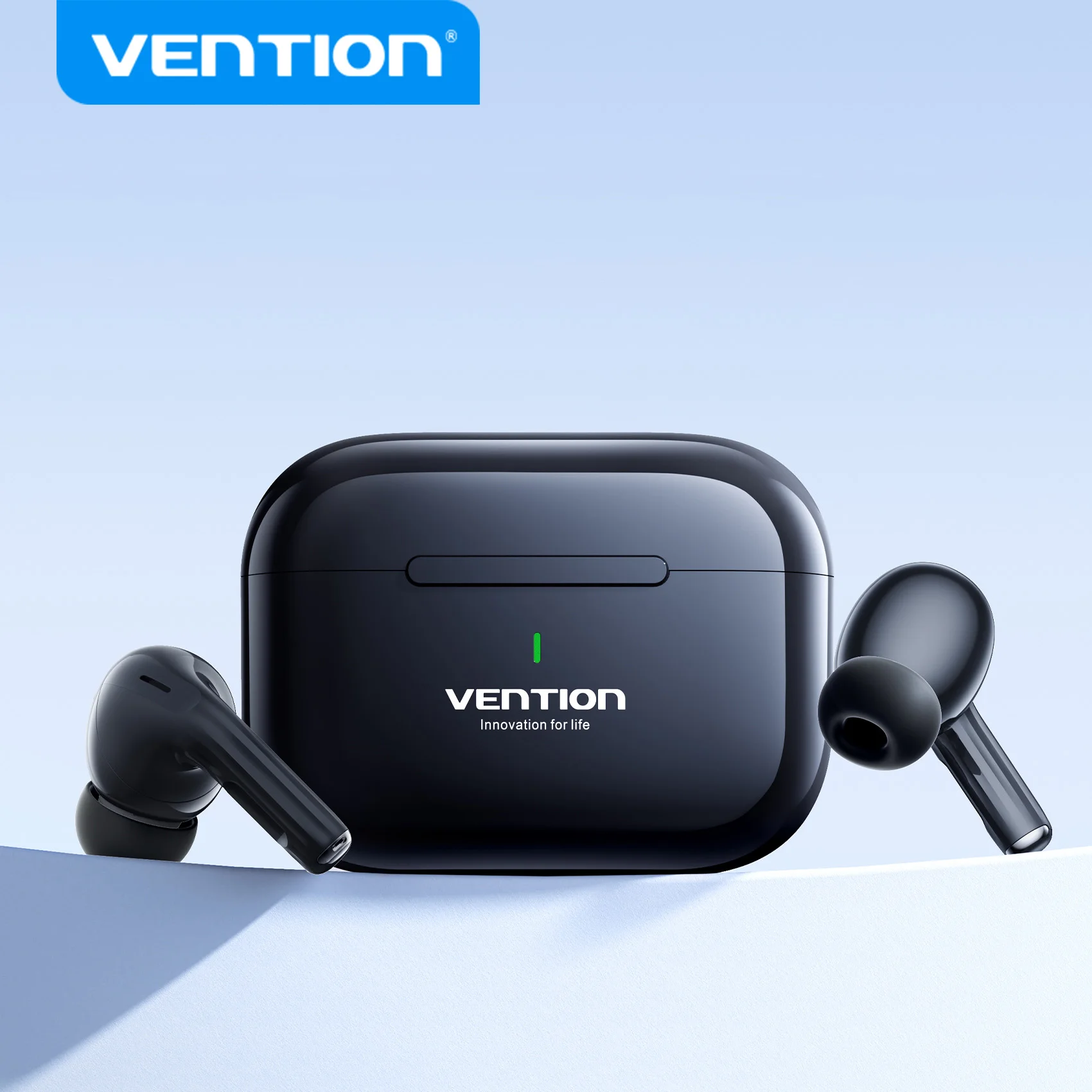 S721e9a9090574abe8431c01312194c30j Vention ECHO LITE E11pro TWS Earphones Bluetooth 5.4/6.0 ANC Noise (New) - Image 1
