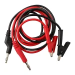 2 1M Double End Test Lead Wire Line Electrical Voltage 4mm Banana Plug (New)