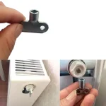 2 Radiator Exhaust Valve Key Square 5Ã—5mm Radiator Accessories Zinc Alloy Material Socket (New)