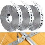 1 roll of galvanized steel tape, pre punched multi slot metal tape for pipe support (New)