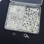 300 box Silver Color Lobster Clasps And Open Rings Bracelets Necklaces Connector DIY Jewelry (New)