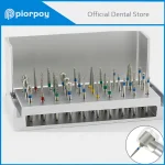 PIORPOY 30 Set Dental Diamond Burs Drill Eeth Polishing Drillls  1 Aluminum Disinfection Holder (New)