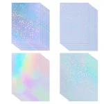 ESHANG 50 Sheets Waterproof Cold Laminating Film 4.1x2.9 inch Self adhesive Paper Film DIY (New)