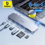Baseus Dual USB C Hub to HDMI Compatible 4K 30Hz For Thunderbolt 46085 40Gbps USB (New)