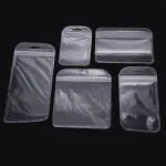 50 Transparent Zipper Bags with Hang Hole Thicken Self Sealing OPP Bags (New)