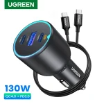 UGREEN 130W USB C Fast Car Charger with PD Cable for For Xiaomi (New)