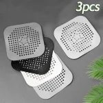 3 Drain Hair Catcher Filter Sink Anti blocking Strainer Bathtub Shower Floor Silicone Stopper (New)