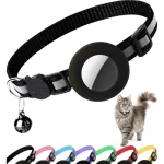 Cute Cat Collar Airtag Breakaway Reflective Kitten Collar with Bell for Apple Air (New)