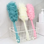 Long Handle Back Brush Body Scrubbers Shower Hanging Body Brush Sponges Soft Mesh (New)