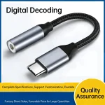 USB C to 3.5mm Headphone Jack Adapter Aux Audio Cable For Samsung Huawei (New)