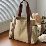 Canvas Bag Female Ins Forest Style Versatile Shoulder Bag Large Capacity Book Storage (New)
