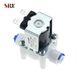 AC220V DC12V 24V Plastic Solenoid Valve 1 4 Quick Contact Normally Closed Water Inlet Drain (New)