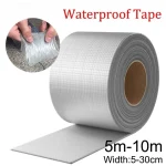 Waterproof Tape High Temperature Resistance Aluminum Foil Thicken Butyl Tape Wall Pool Roof (New)
