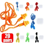Silicone Anti-Noise Ear Plug Anti Lost Corded Earplugs Waterproof (New)