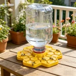 Bee Water Feeder with Perch Safe Honeybee Drinking Station for Garden Patio Beekeeping (New)