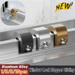 10 1 Aluminum Alloy Window Lock Stopper Sliding Window Anti theft Lock Sliding Door Window (New)