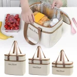 Large Capacity Tote Bento Insulated Lunch Bag Picnic Food Box Storage Ice Cooler (New)