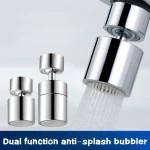 Dual Function Anti splash Bubbler Kitchen Faucet Aerator 360 Degree Swivel Tap Water Diffuser (New)