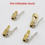 Car Tire Air Chuck Inflator Pump Valve Connector Clip on Adapter Car Brass 6mm (New)