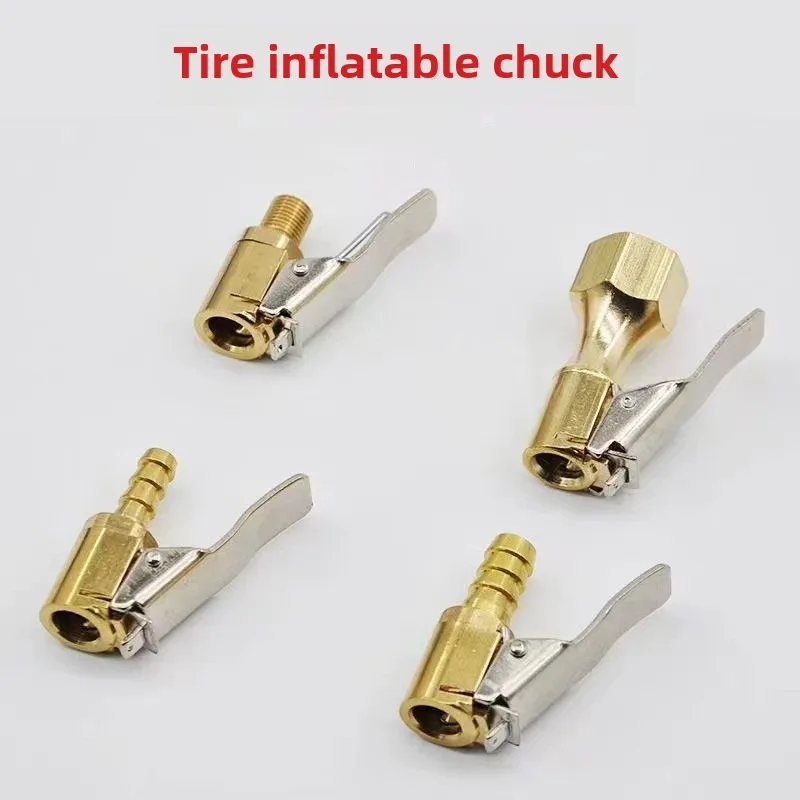 S75f62619df094f0ab1f66b16dbe4a872w Car Tire Air Chuck Inflator Pump Valve Connector Clip on Adapter Car Brass 6mm (New) - Image 1