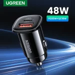 ã€INã€‘UGREEN USB Car Charger 30W Quick Charge 4 QC4.0 QC3.0 PD Type C (New)