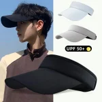 Man Summer UV Protection Hat Adjustable Soild Beach Sunshade Casual Hat for Camping (New)