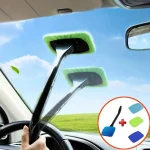 Car Window Cleaner Brush Kit Windshield Cleaning Wash Tool Inside Interior Auto Glass (New)