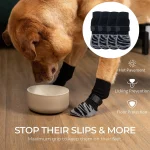 Outdoor Pet Dogs Breathable Socks Black Tie Anti shedding Medium Large Dog Non slip Socks (New)