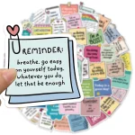 50 Self affirmation Encouragement Slogans Graffiti Stickers DIY Phone Cases Laptop Water Cups (New)