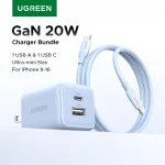 ã€US Plugã€‘UGREEN 20W GaN Charger PD3.0 Mini USB C Phone Charger For iPhone (New)