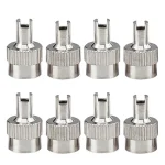 8 Wheel Tire Valve Lid Cover Leak proof Tire Valve Stem Cap Copper Slotted (New)