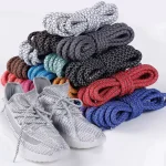1 Pair Round Shoelaces Top Quality 3M Reflective Shoe Laces 350 Yeez Laces (New)