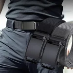 Automatic Buckle Belt, Canvas Tactical Workwear Casual Outdoor Military Training Pants Belt (New)