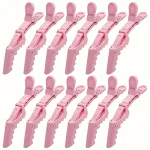 12 Set Fashion Hairdressing Alligator Clip Barrettes Hair Clips Barber Shop Beauty Salon Supplies (New)