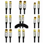 TV 9.5mm Male To F Type Male & Female Coaxial TV Satellite Antenna (New)