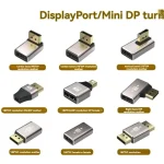 DP male to female 90 degree right Angle Elbow Computer Graphics Card Display Displayport converter (New)