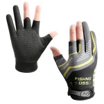 Fishing Cycling Gloves Men Summer Three Finger Cut Gloves for Fishing Sun Protection (New)