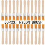 50 Nylon Paint Brushes with Wooden Handles, 5 Inch, Yellow Bristles, Ideal for Wall, (New)