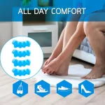 2 Soft Touch Silicone Toe Spacers, Reusable Toe Spacers for Feet (New)